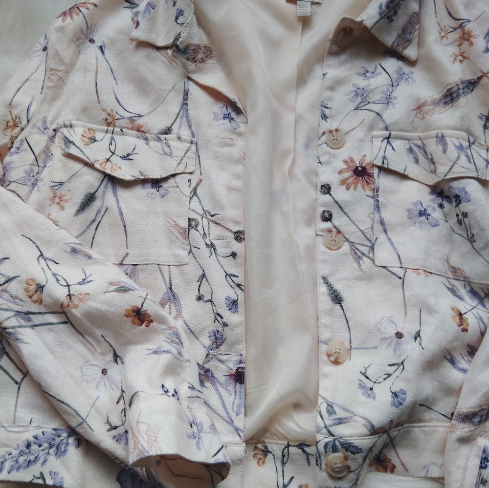 Jules & Leopold Floral Cream Jacket
